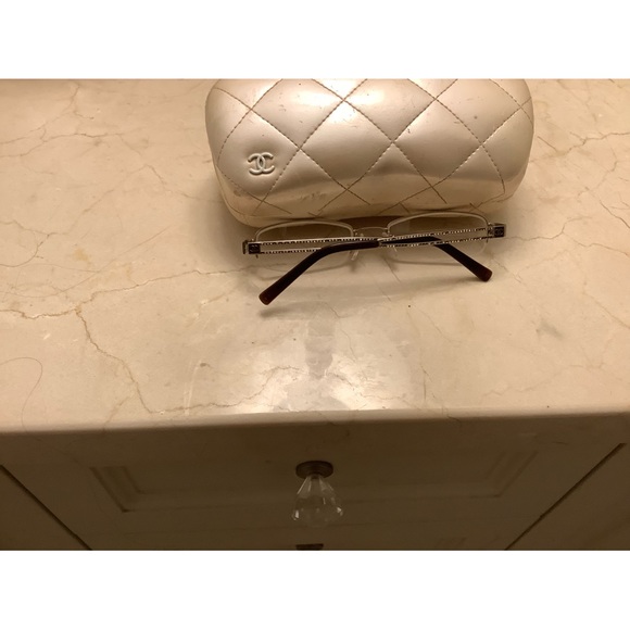 Vintage Chanel Eyeglasses (Crystals) Gold/Brown - Picture 3 of 5